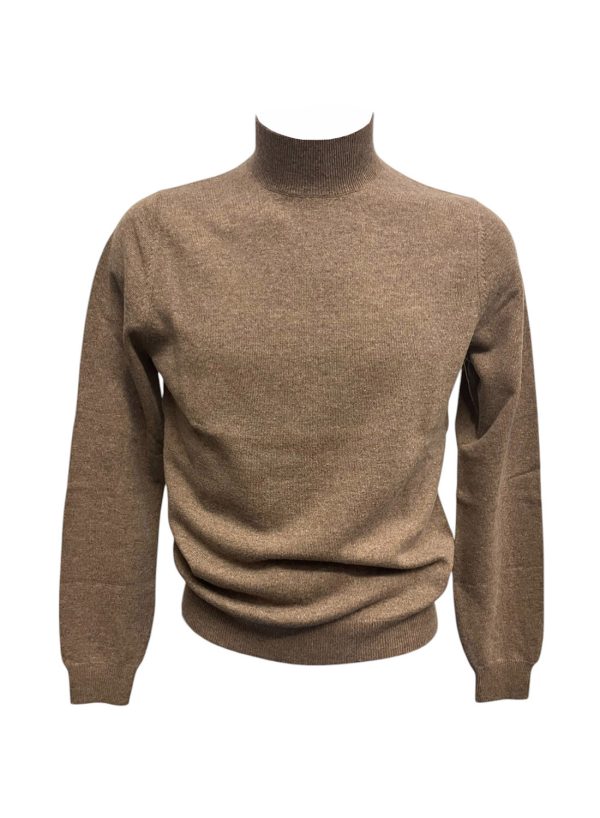 Malo - Maglione a lupetto in lana e cashmere écru