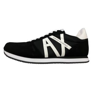 Armani Exchange - Sneaker basso in misto di materiali nero