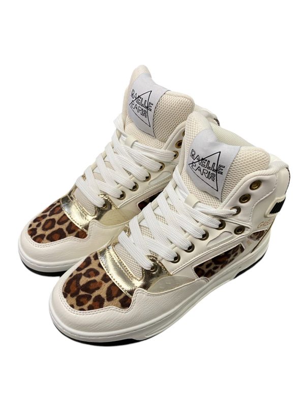 Gaëlle Paris - EU/ 37 - Scarponcini in misto di materiali bianco e leopardato - immagine 2