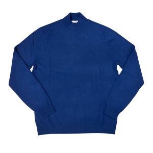 Malo - Maglione a lupetto in lana e cashmere blu inchiostro