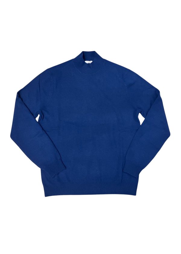 Malo - Maglione a lupetto in lana e cashmere blu inchiostro