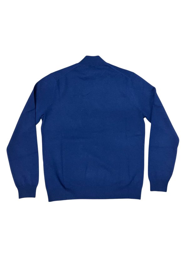 Malo - Maglione a lupetto in lana e cashmere blu inchiostro - immagine 2