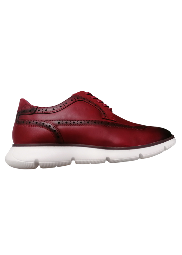Zenobi - Scarpe stringate ultra leggere in pelle rosso sfumato bordeaux - immagine 2