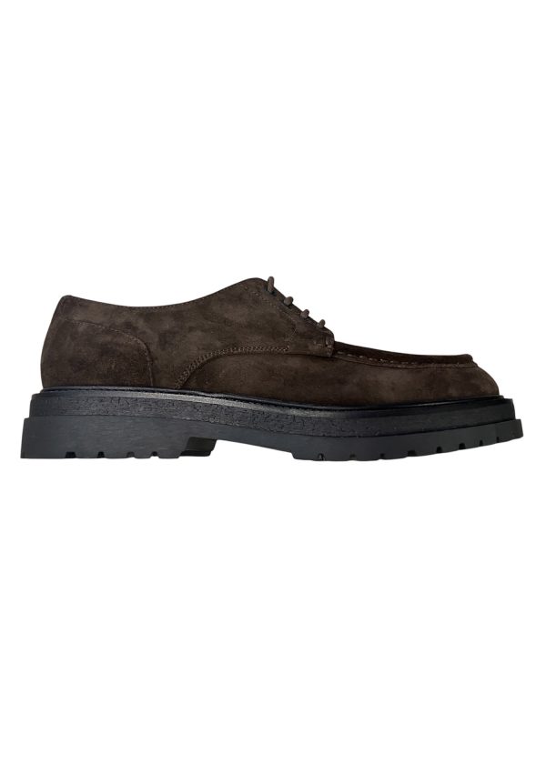 Franco Fedele - EU/42 - Scarpe derby uomo in pelle scamosciata marrone