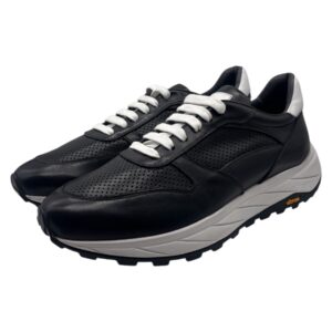 Brecos - Sneakers uomo in pelle nera - 42