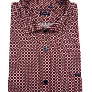 Harmont & Blaine - Camicia narrow fit in cotone fantasia geometrica multicolore
