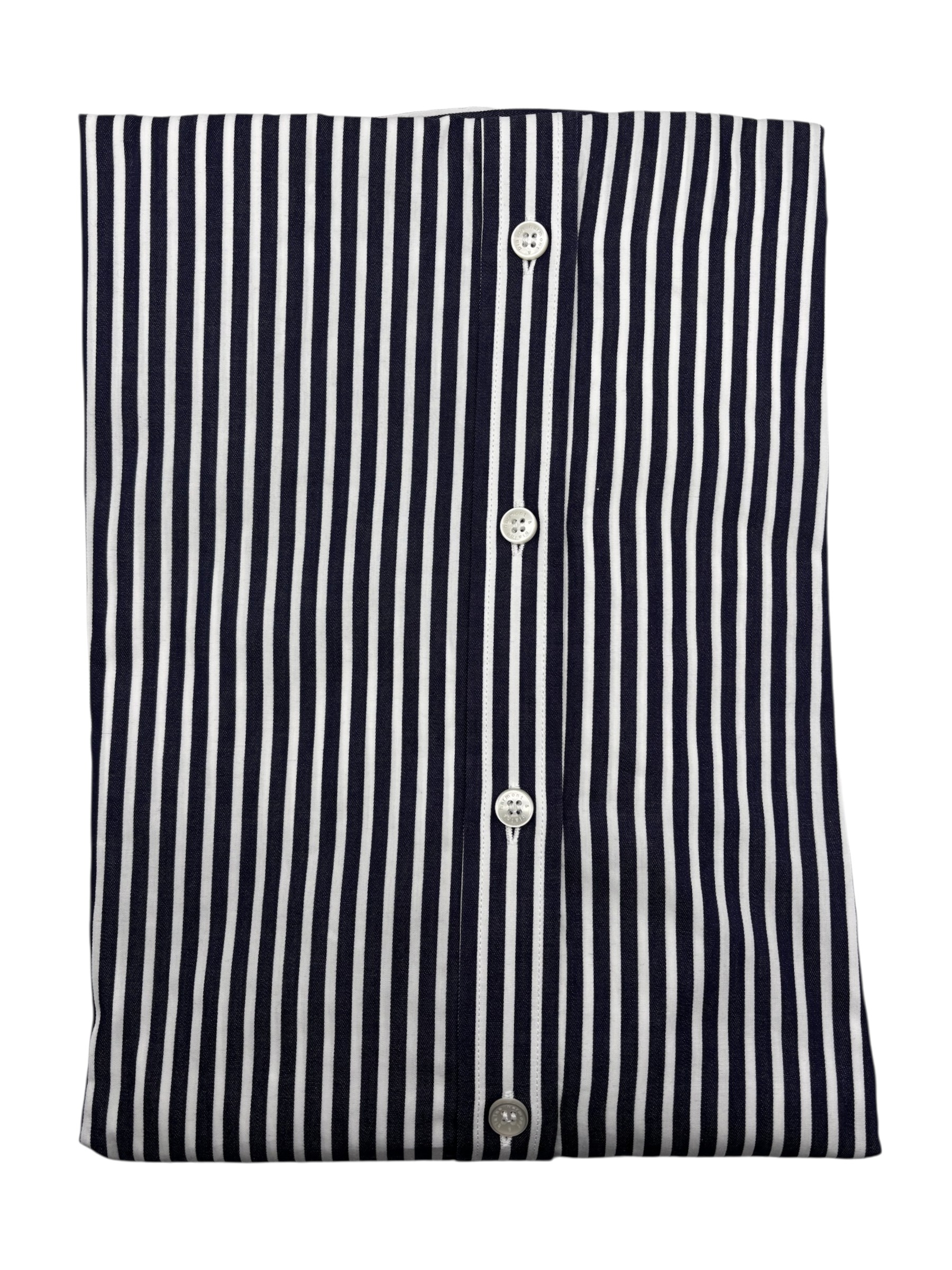 Harmont & Blaine - Camicia regular fit in cotone a righe spesse bianche e blu - 6XL - immagine 2