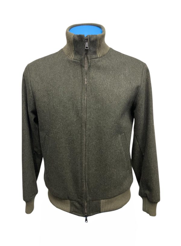 Giovanni Scarano - IT/48 - Bomber imbottito in misto di materiali verde oliva
