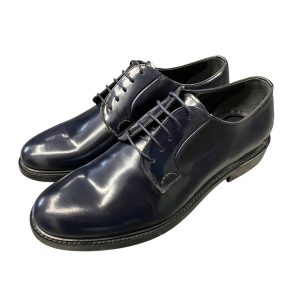 Mauro Ferrini - Scarpe stringate in pelle blu scuro con lacci uomo