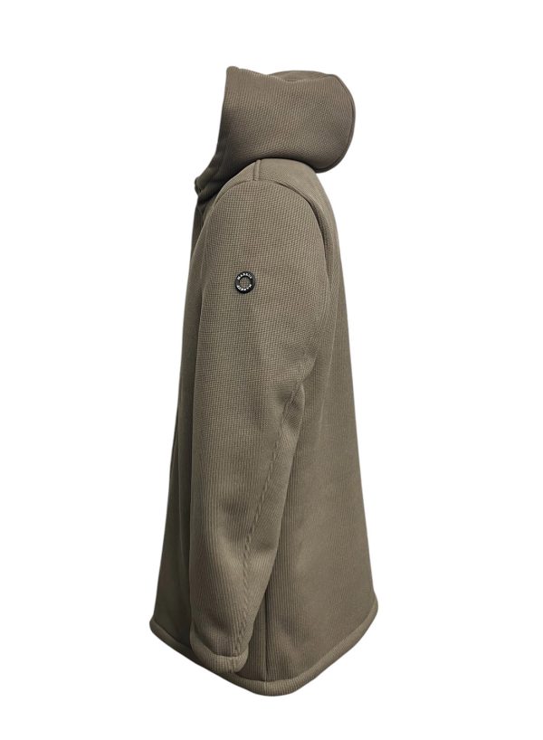 Markup - Giubbotto con cappuccio in maglia tecnica imbottito tortora uomo - immagine 2