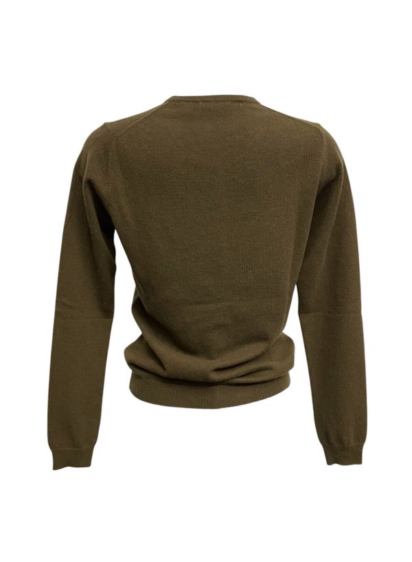 Uniqlo - M - Cardigan in cashmere kaki scuro donna - immagine 3