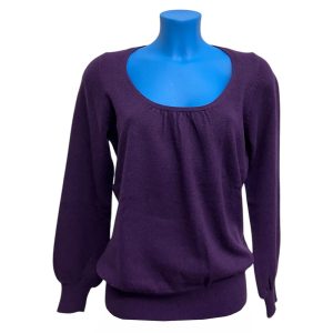 Marks & Spencer Autograph - XL - Maglione con scollo tondo in cashmere viola donna