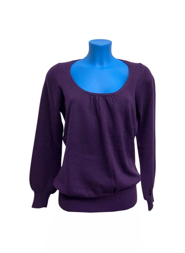 Marks & Spencer Autograph - XL - Maglione con scollo tondo in cashmere viola donna