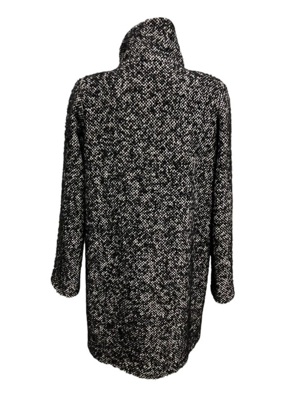 Federica Garoni - Cappotto in misto di materiali fantasia nero e bianco - immagine 2
