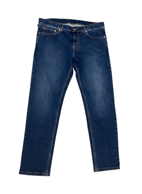 Harmont & Blaine - Jeans narrow fit in cotone elasticizzato blu uomo