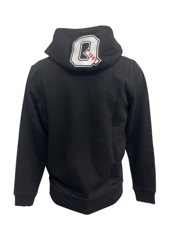 Aquascutum- Felpa con cappuccio in cotone nero uomo - immagine 2