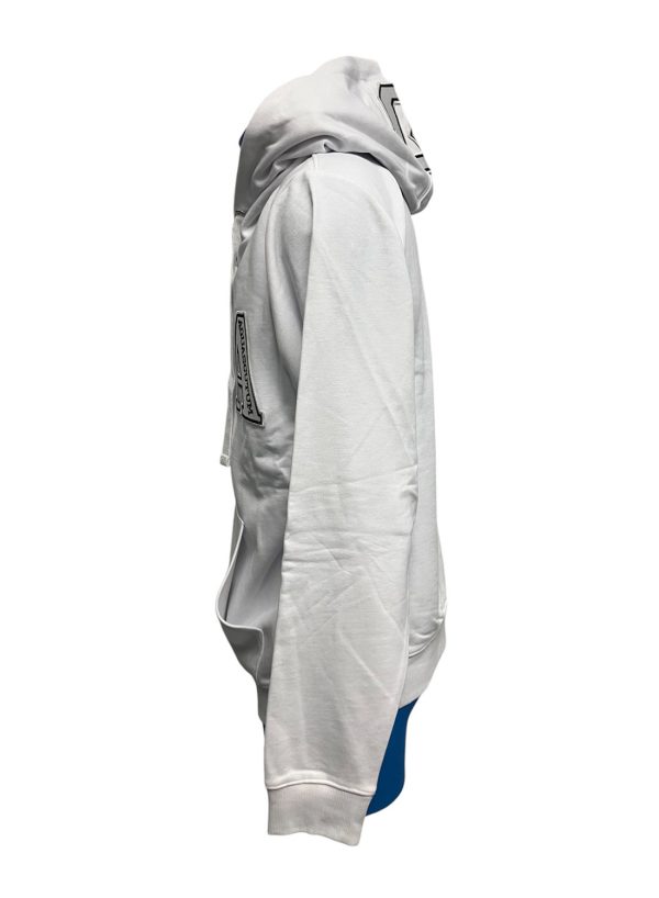 Aquascutum - Felpa con cappuccio in cotone bianco uomo - immagine 3