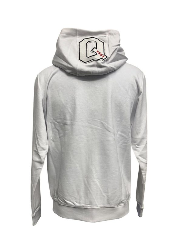 Aquascutum - Felpa con cappuccio in cotone bianco uomo - immagine 2