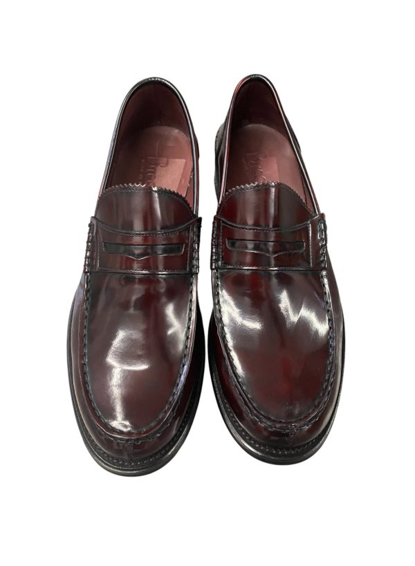 Brecos - EU/42 - Mocassini in pelle spazzolata bordeaux vinaccio - immagine 3