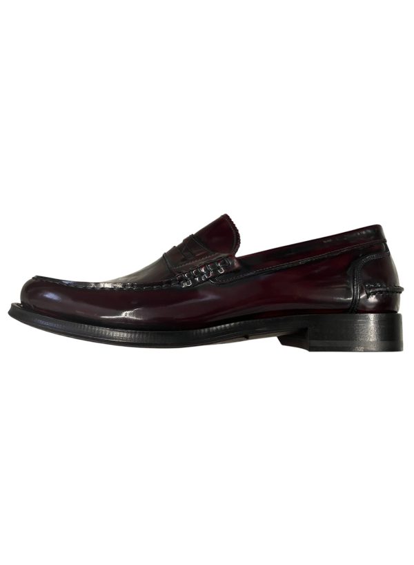 Brecos - EU/42 - Mocassini in pelle spazzolata bordeaux vinaccio - immagine 2