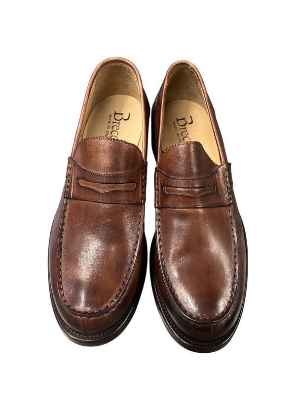 Brecos - EU/42 - Mocassini in pelle marrone - immagine 2
