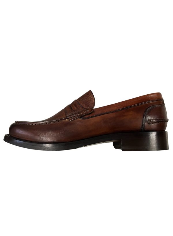 Brecos - EU/42 - Mocassini in pelle marrone - immagine 3