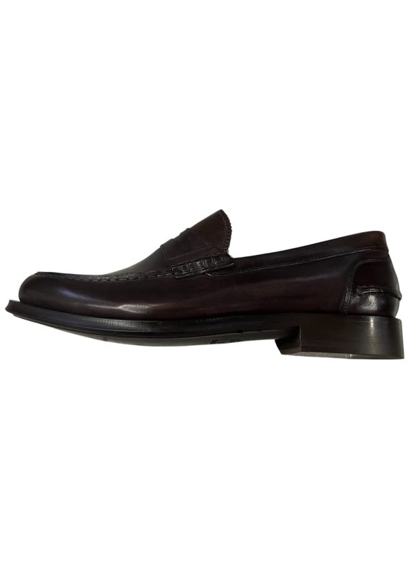 Brecos - EU/42 - Mocassini in pelle marrone scuro - immagine 3