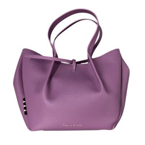 Manila Grace - Borsa a spalla e tracolla in pelle vegana viola