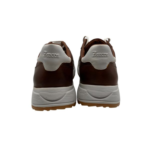 Brecos - EU/42 - Sneaker basso in pelle cuoio con lacci uomo - immagine 3