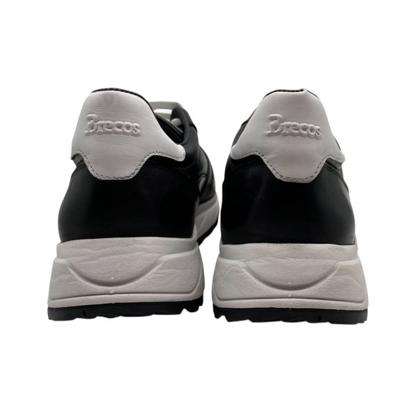 Brecos - EU/42 - Sneaker basso in pelle nero con lacci uomo - immagine 3