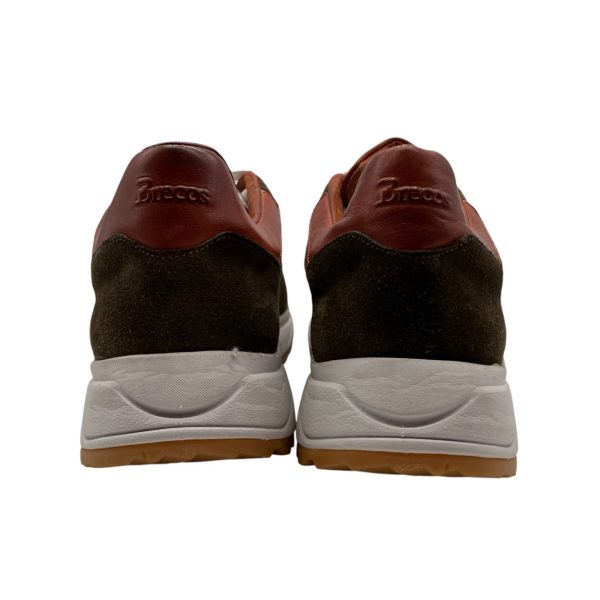 Brecos - EU/42 - Sneaker basso in scamosciato kaki con lacci uomo - immagine 3