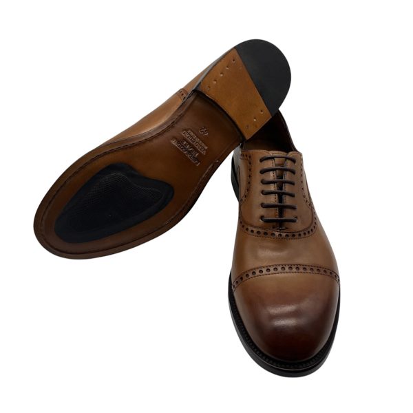 Brecos - EU/42 - Stringate in pelle marrone con lacci - immagine 4