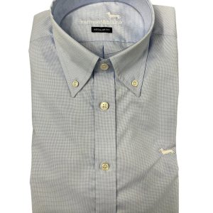 Harmont & Blaine - Camicia regular fit in cotone organico fantasia pied de poule
