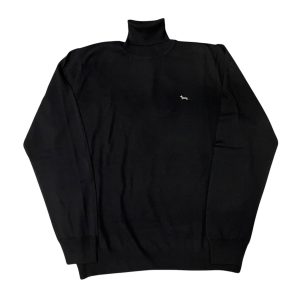 Harmont & Blaine - Maglione a dolcevita in lana nero uomo