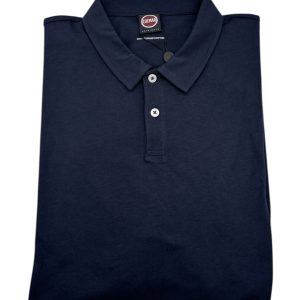 Colmar - Polo uomo a manica lunga in cotone Supima blu scuro - XXXL
