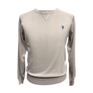 U.S. Polo Assn. - Maglia a girocollo in filo di cotone beige