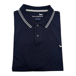 Harmont & Blaine - Polo Essentials narrow fit in cotone blu
