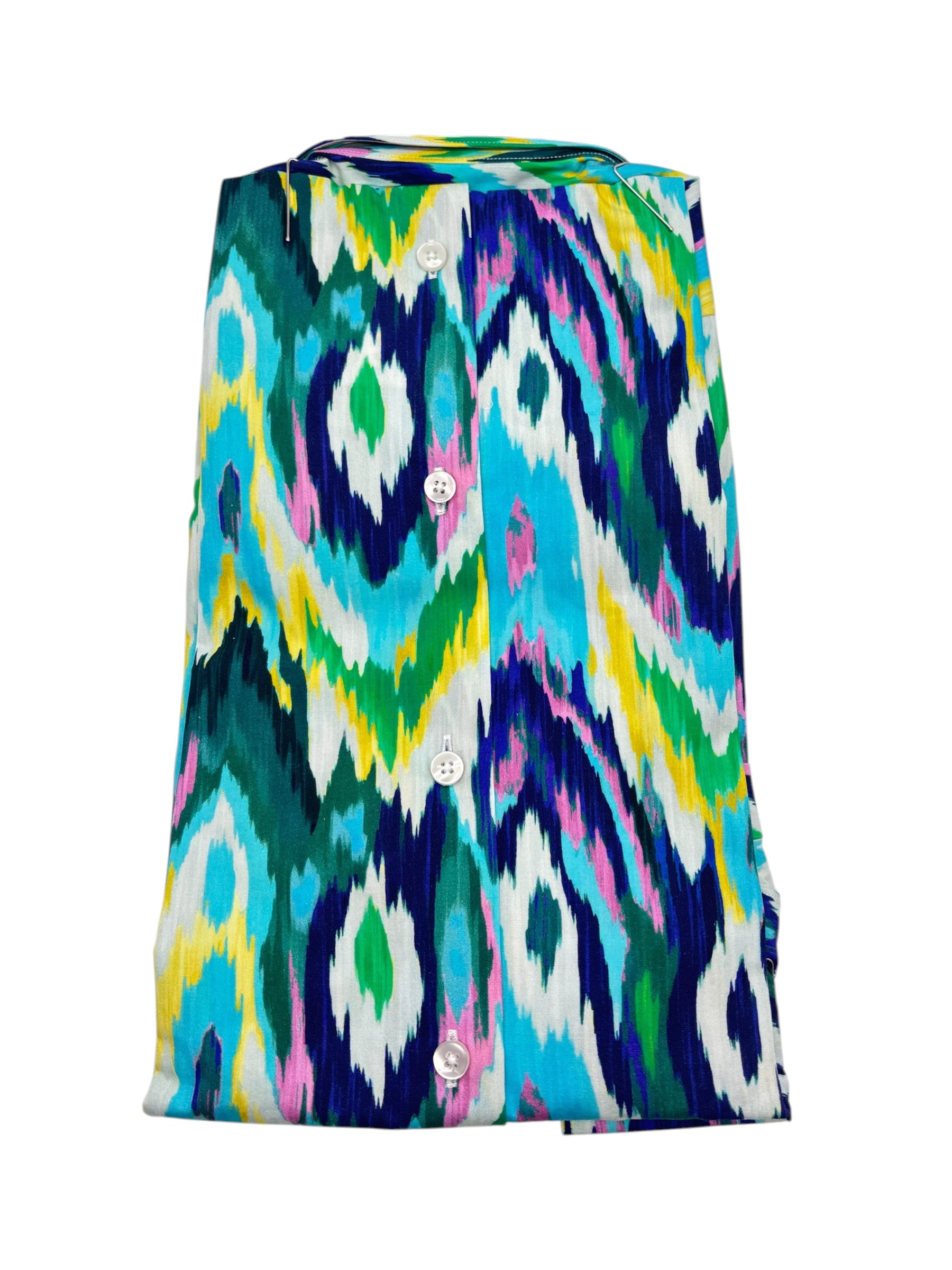Bulgarini – Camicia in cotone multicolore motivo astratto - immagine 2