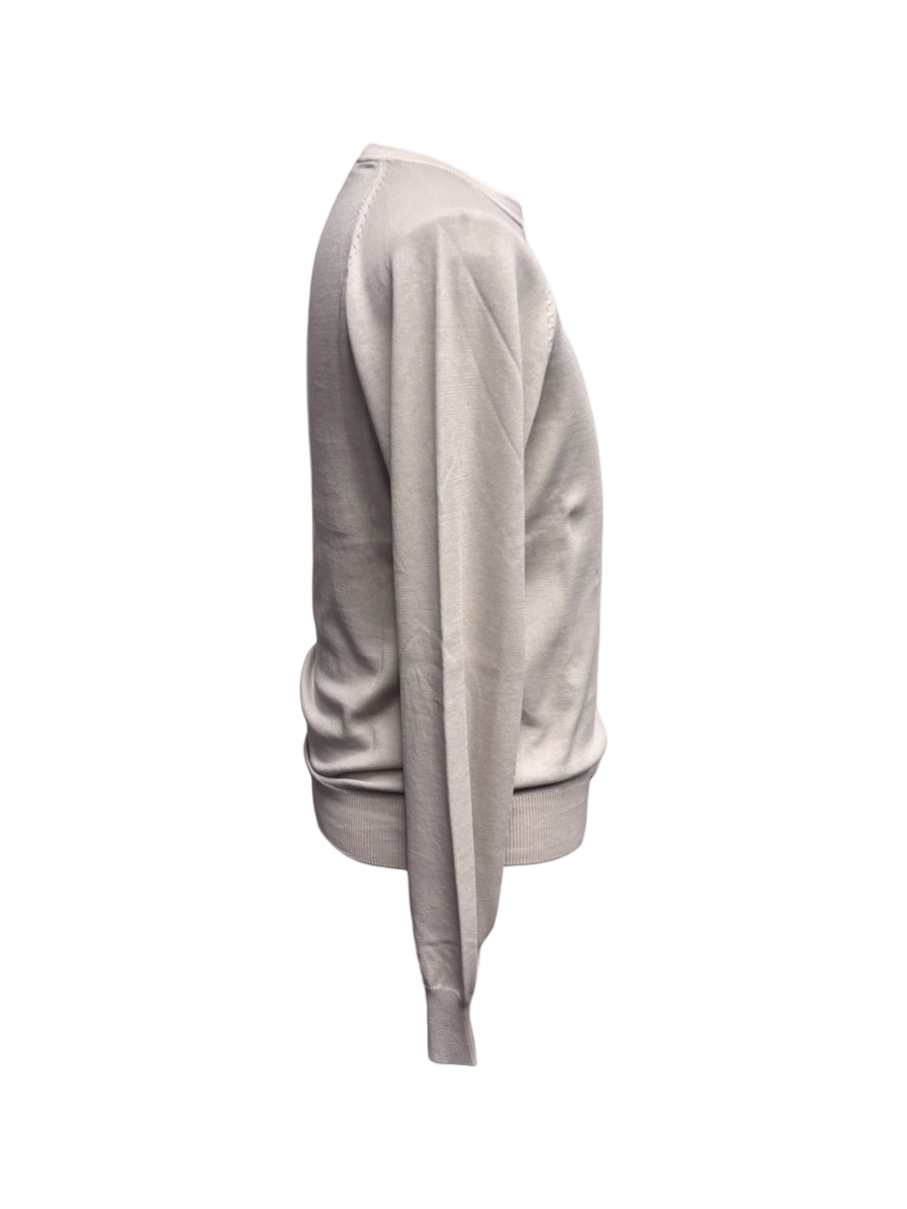 U.S. Polo Assn. - Maglia a girocollo in filo di cotone beige - immagine 2