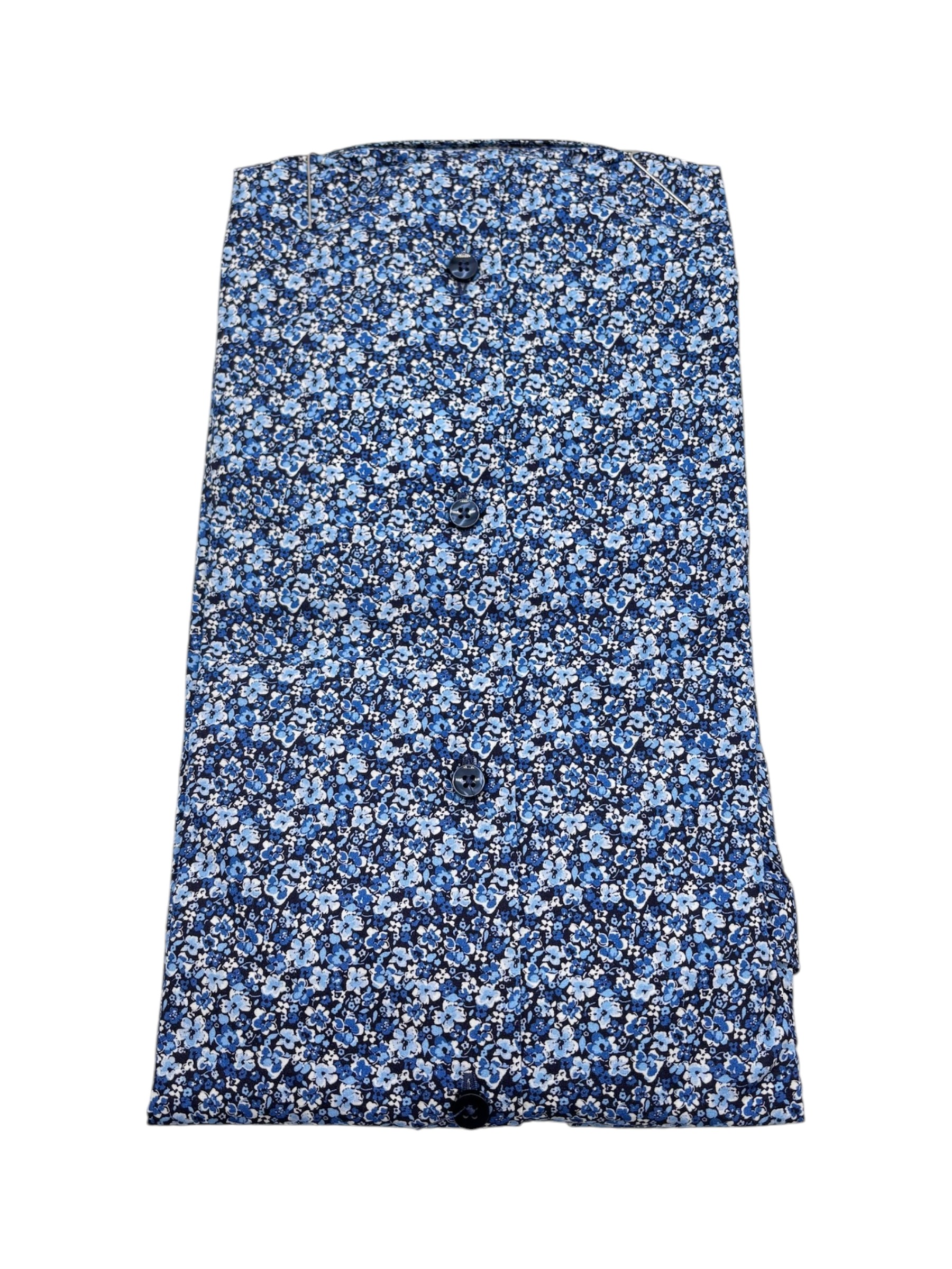 Bulgarini – Camicia in cotone multicolore micro-stampa floreale - immagine 2