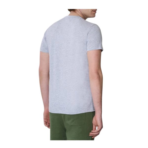 U.S. Polo Assn. - T-shirt con logo ricamato in cotone grigio chiaro 68076 - immagine 2