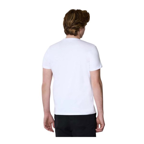 U.S. Polo Assn. - T-shirt con logo ricamato in cotone bianco ottico 66894 - immagine 2
