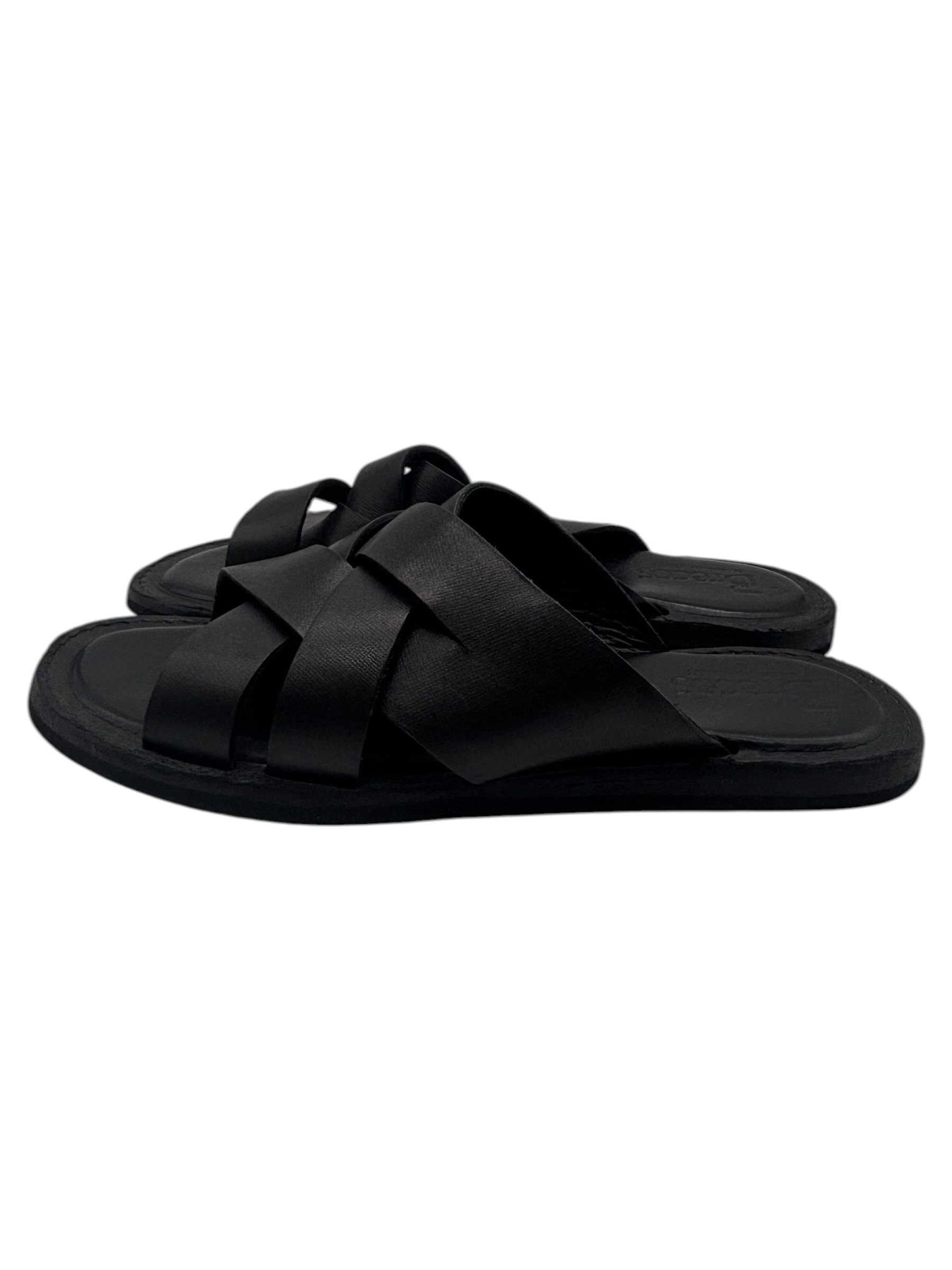 Brecos – Sandali uomo in pelle nera modello Capri – 42 - immagine 3