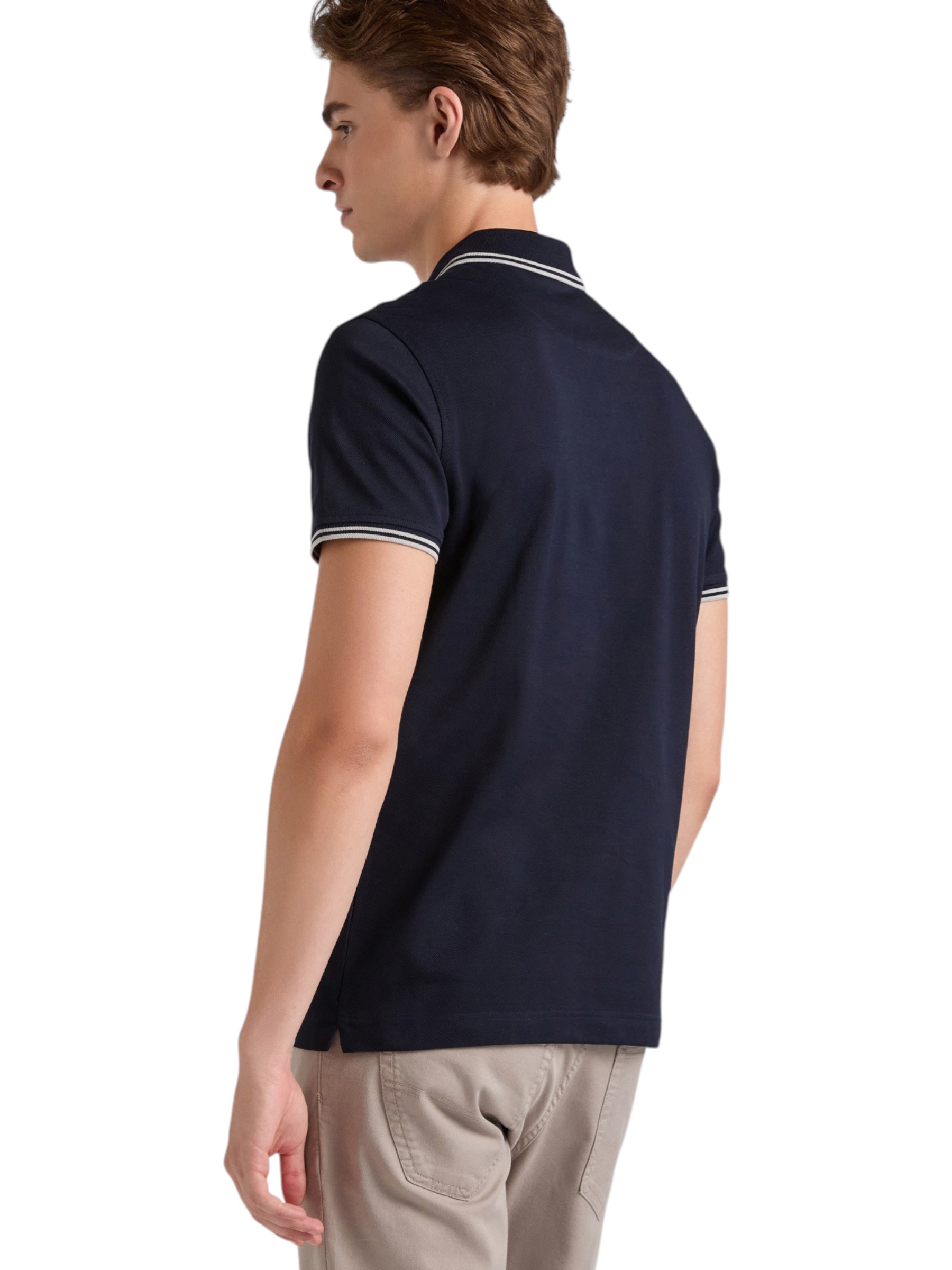 Harmont & Blaine - Polo Essentials narrow fit in cotone blu - immagine 3