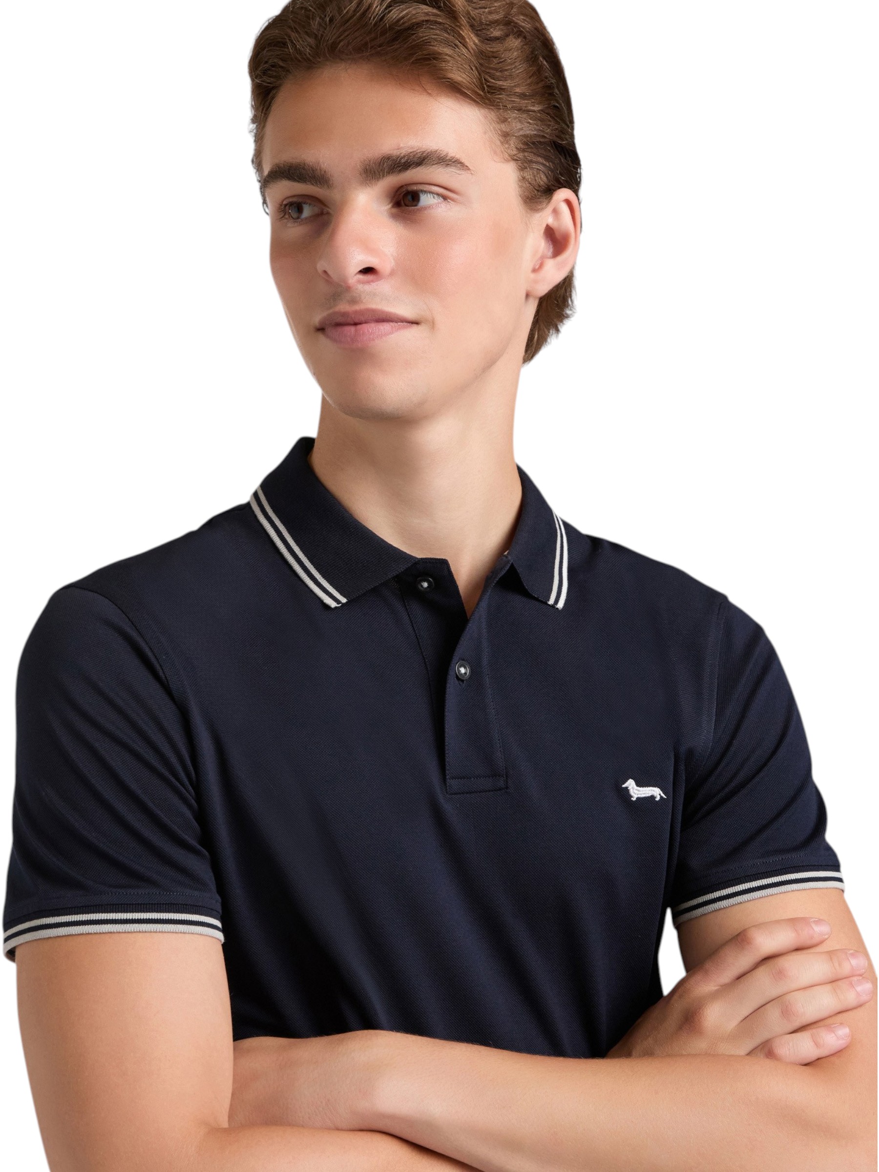 Harmont & Blaine - Polo Essentials narrow fit in cotone blu - immagine 4