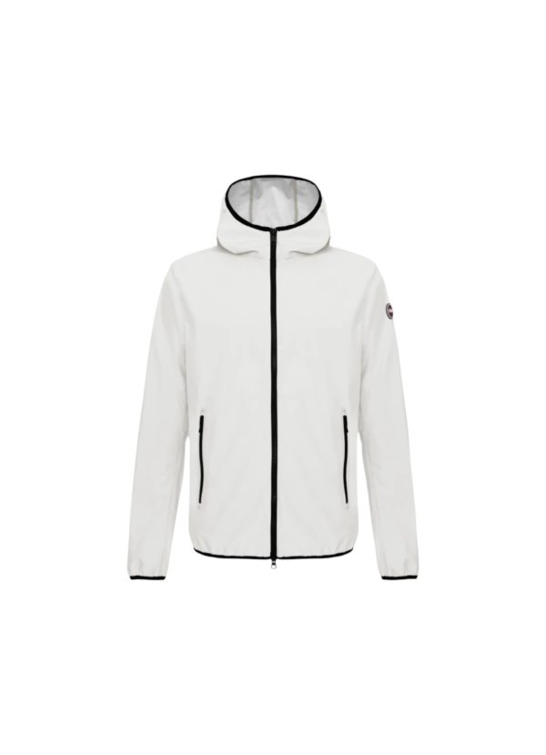 Colmar - Giubbotto impermeabile con cappuccio in poliestere elasticizzato bianco ottico