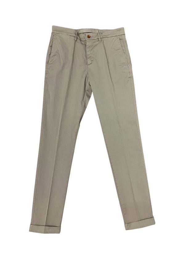 Harmont & Blaine - Pantalone chino slim fit in cotone elasticizzato beige