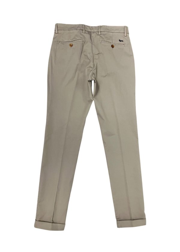 Harmont & Blaine - Pantalone chino slim fit in cotone elasticizzato beige - immagine 2