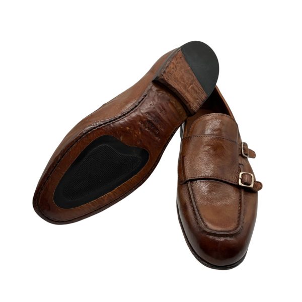 Brecos - EU/42 - Mocassini in pelle marrone lavorazione Blake - immagine 4