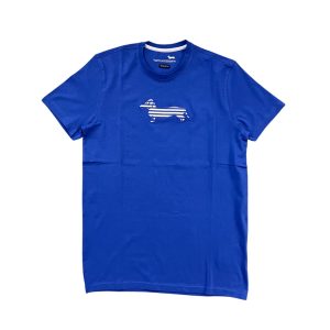 Harmont & Blaine - T-shirt Sorbetto blu con bassotto IRN003